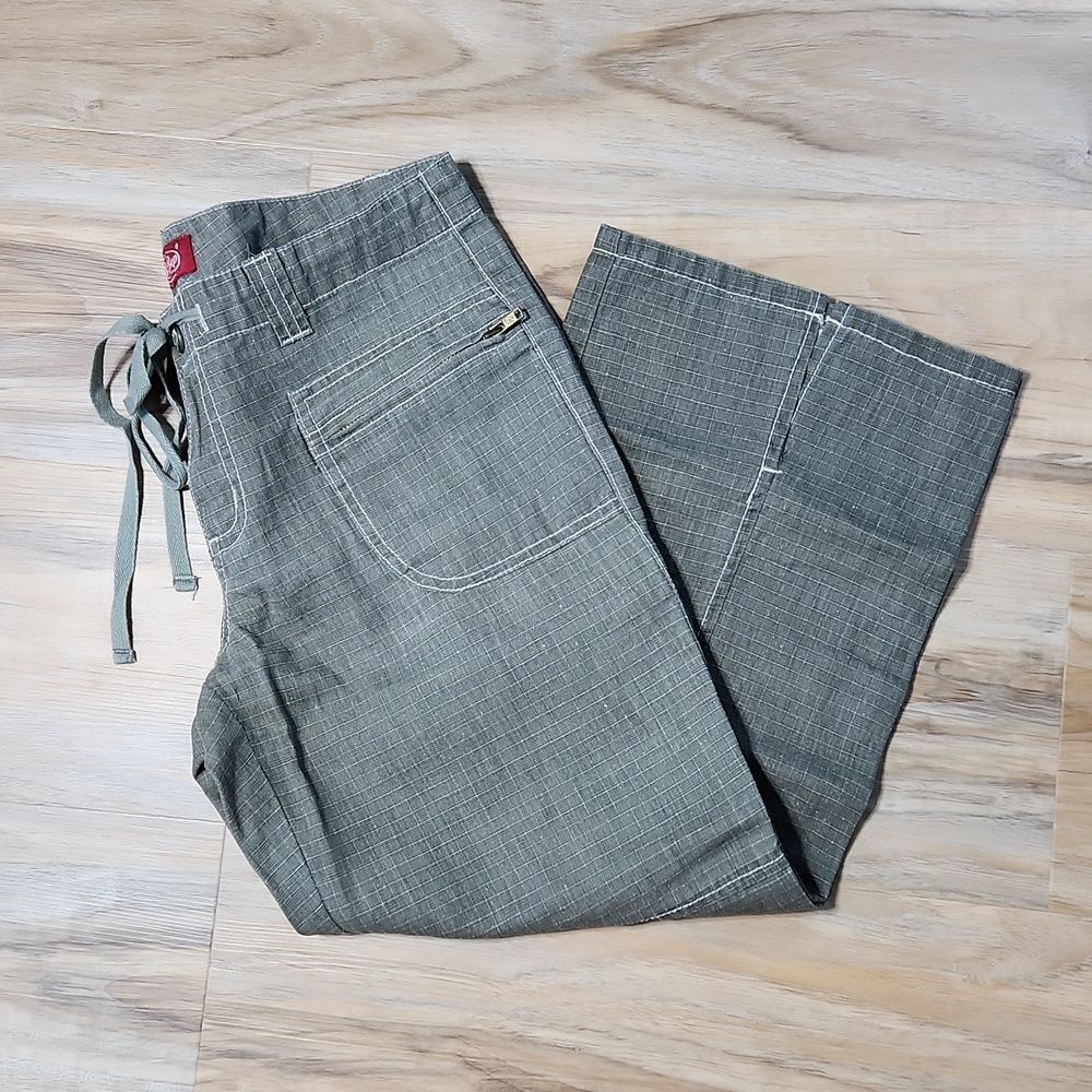 BeBop Gray Plaid Wide-Leg Pants
